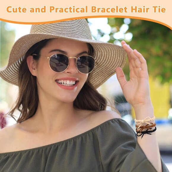 Braided Hair Ties Elastic Ponytail Holders No Damage Women Girls 24 pcs